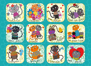 Carte petites attentions Les câlins des petits chats